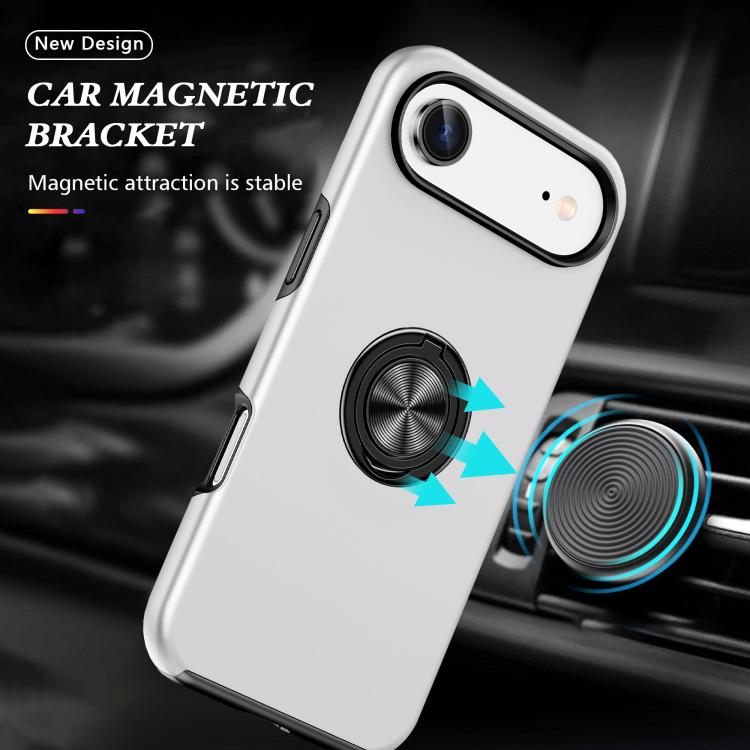 For iPhone Air PC + TPU Magnetic Phone Case with Invisible Ring Holder