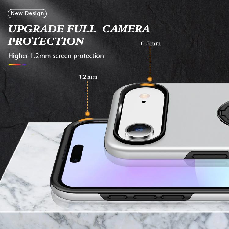 For iPhone Air PC + TPU Magnetic Phone Case with Invisible Ring Holder