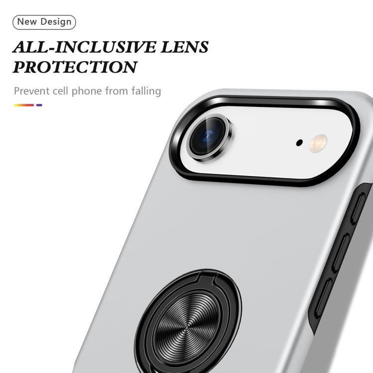For iPhone Air PC + TPU Magnetic Phone Case with Invisible Ring Holder