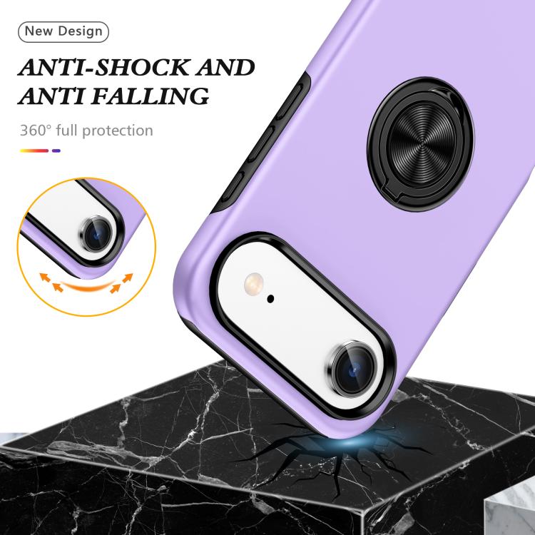 For iPhone Air PC + TPU Magnetic Phone Case with Invisible Ring Holder