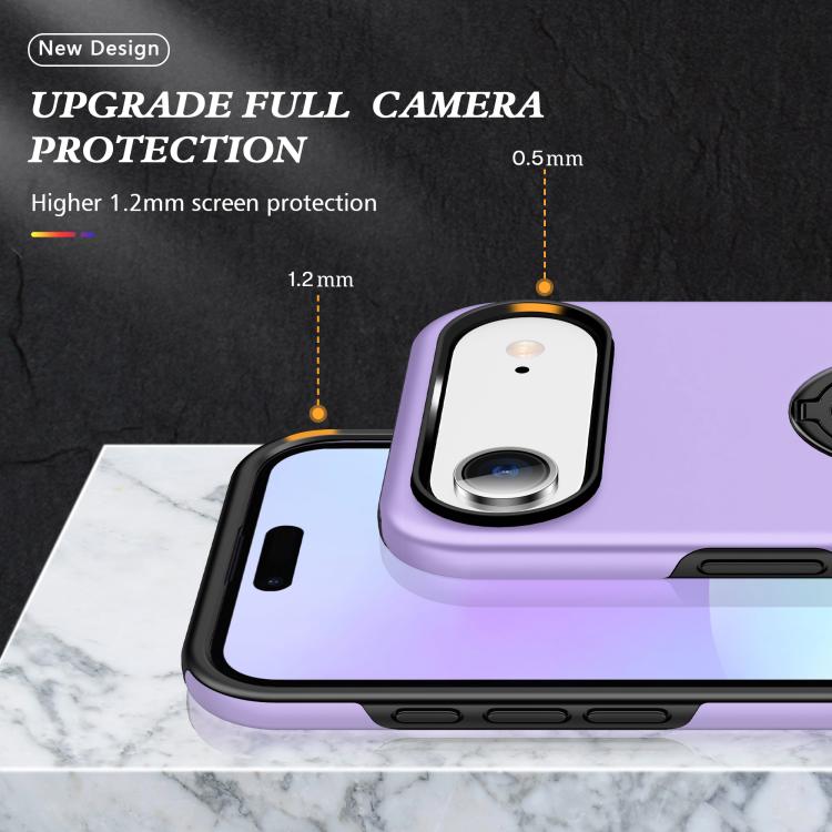 For iPhone Air PC + TPU Magnetic Phone Case with Invisible Ring Holder