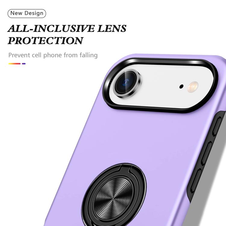 For iPhone Air PC + TPU Magnetic Phone Case with Invisible Ring Holder