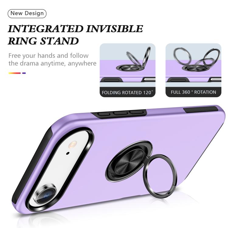 For iPhone Air PC + TPU Magnetic Phone Case with Invisible Ring Holder