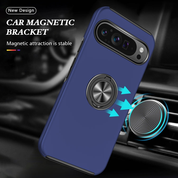 For Google Pixel 9 Pro PC + TPU Magnetic Phone Case with Invisible Ring Holder