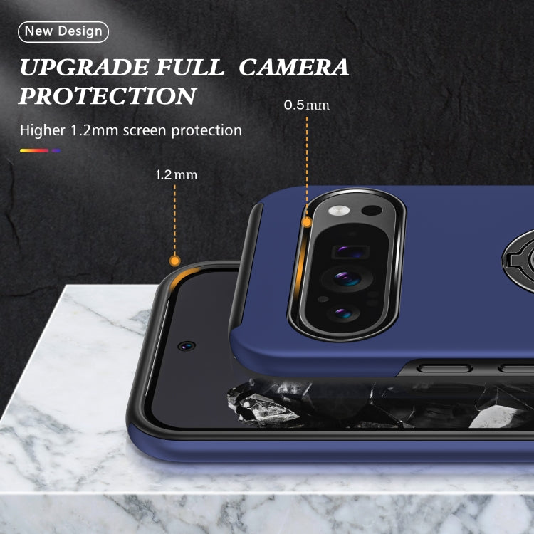 For Google Pixel 9 Pro PC + TPU Magnetic Phone Case with Invisible Ring Holder