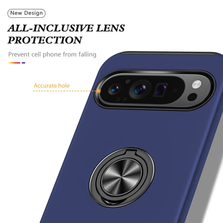 For Google Pixel 9 Pro PC + TPU Magnetic Phone Case with Invisible Ring Holder