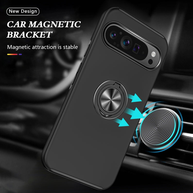 For Google Pixel 9 Pro PC + TPU Magnetic Phone Case with Invisible Ring Holder
