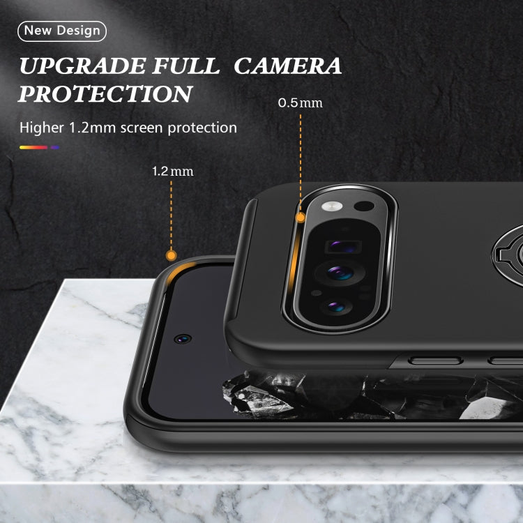 For Google Pixel 9 Pro PC + TPU Magnetic Phone Case with Invisible Ring Holder