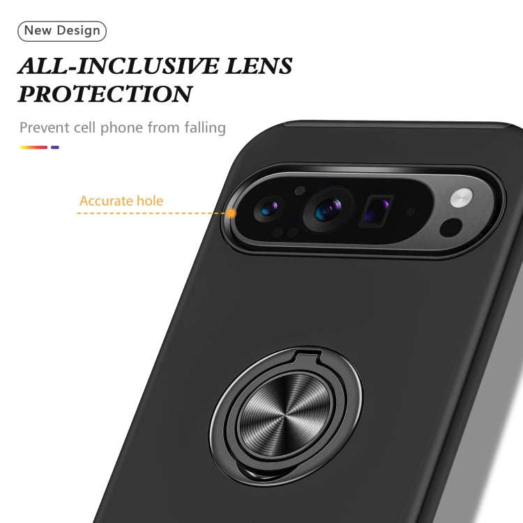 For Google Pixel 9 Pro PC + TPU Magnetic Phone Case with Invisible Ring Holder
