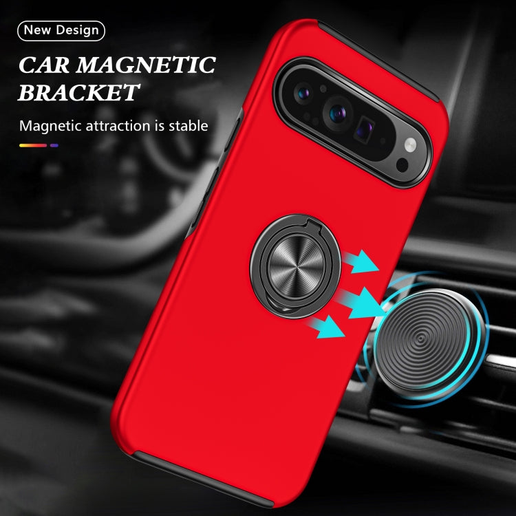 For Google Pixel 9 Pro PC + TPU Magnetic Phone Case with Invisible Ring Holder