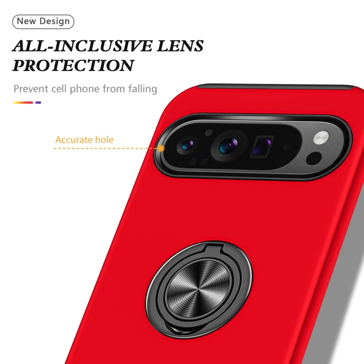 For Google Pixel 9 Pro PC + TPU Magnetic Phone Case with Invisible Ring Holder