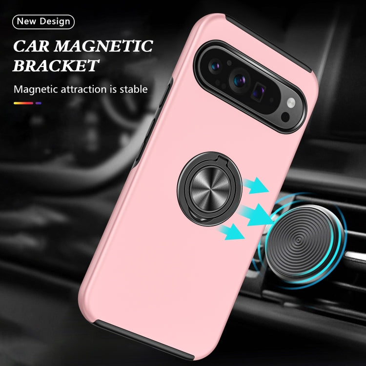 For Google Pixel 9 Pro PC + TPU Magnetic Phone Case with Invisible Ring Holder
