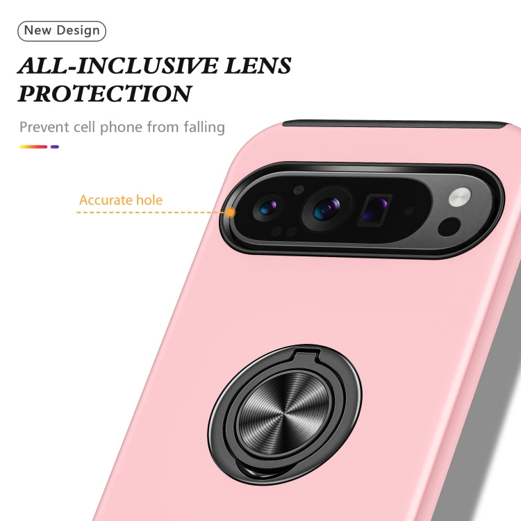 For Google Pixel 9 Pro PC + TPU Magnetic Phone Case with Invisible Ring Holder