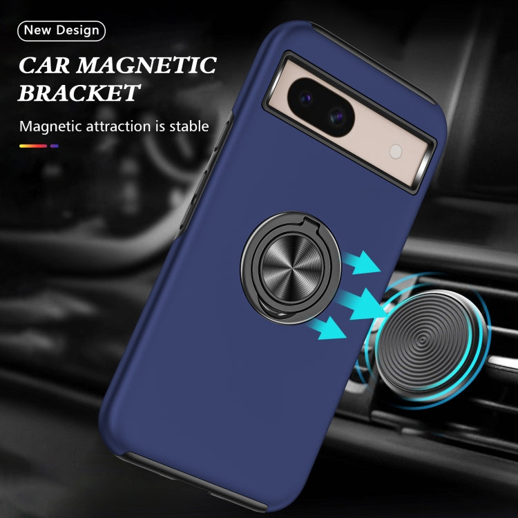 For Google Pixel 8a PC + TPU Magnetic Phone Case with Invisible Ring Holder
