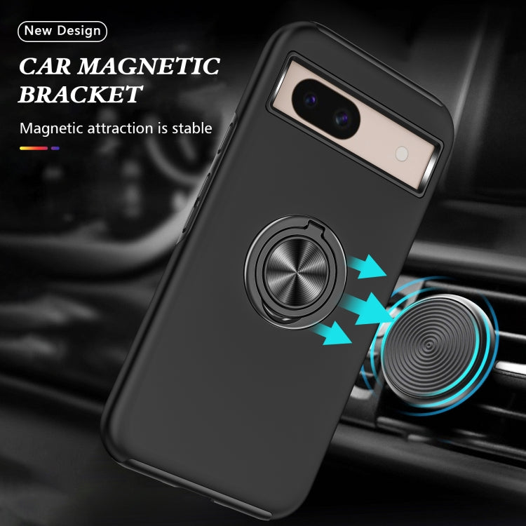 For Google Pixel 8a PC + TPU Magnetic Phone Case with Invisible Ring Holder