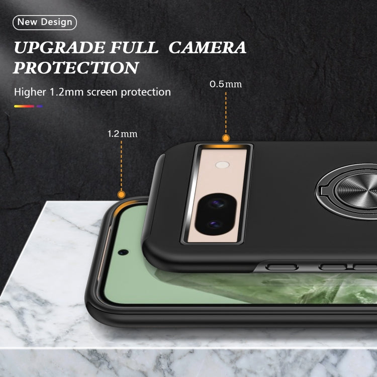 For Google Pixel 8a PC + TPU Magnetic Phone Case with Invisible Ring Holder