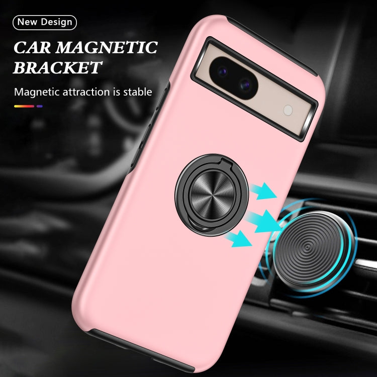 For Google Pixel 8a PC + TPU Magnetic Phone Case with Invisible Ring Holder