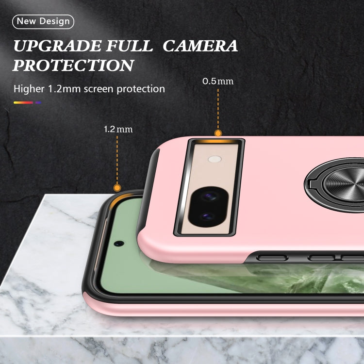 For Google Pixel 8a PC + TPU Magnetic Phone Case with Invisible Ring Holder