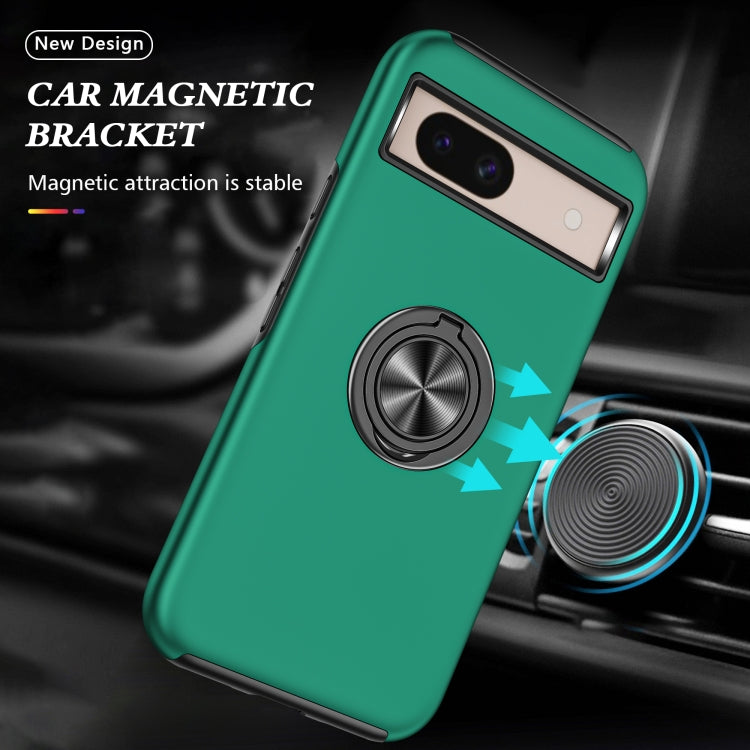 For Google Pixel 8a PC + TPU Magnetic Phone Case with Invisible Ring Holder