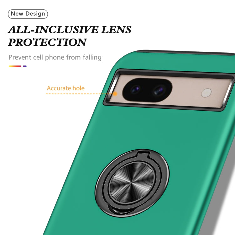 For Google Pixel 8a PC + TPU Magnetic Phone Case with Invisible Ring Holder