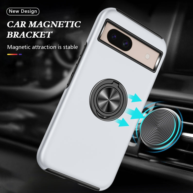 For Google Pixel 8a PC + TPU Magnetic Phone Case with Invisible Ring Holder