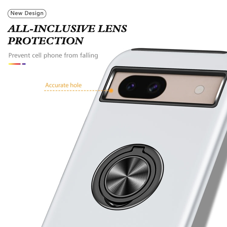 For Google Pixel 8a PC + TPU Magnetic Phone Case with Invisible Ring Holder