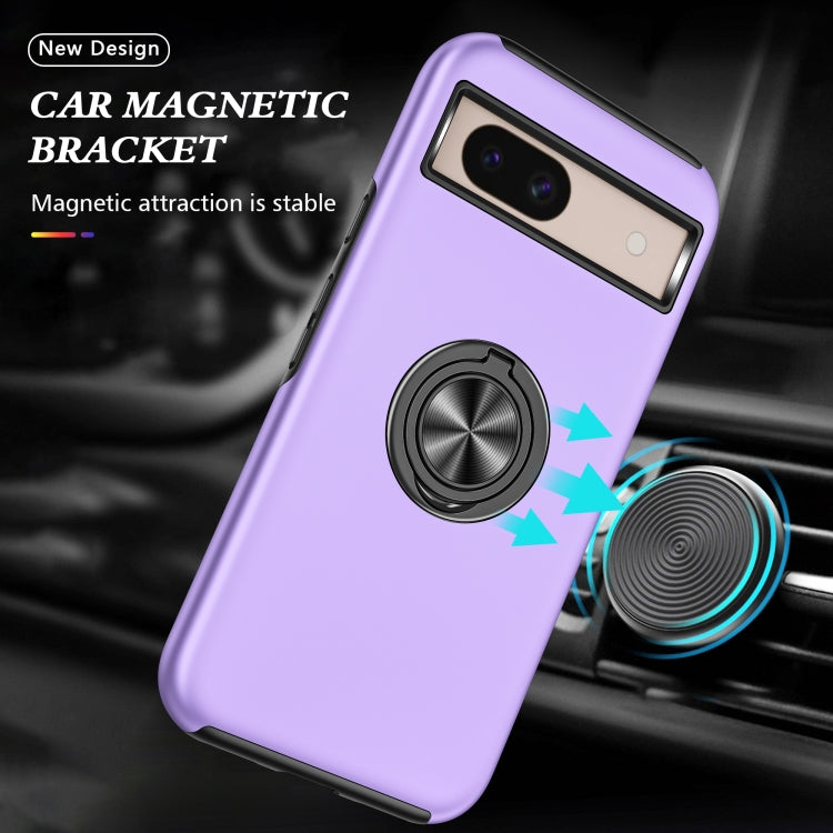 For Google Pixel 8a PC + TPU Magnetic Phone Case with Invisible Ring Holder