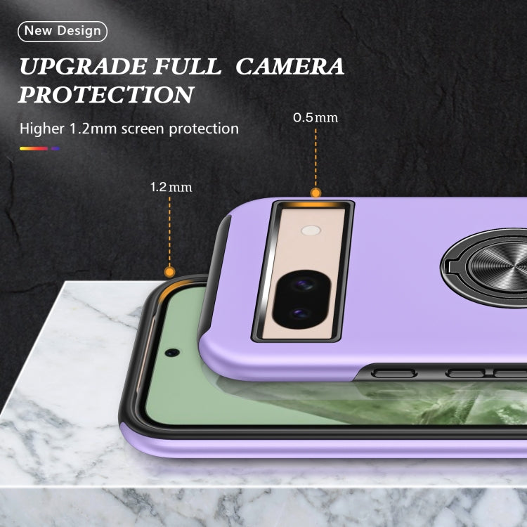 For Google Pixel 8a PC + TPU Magnetic Phone Case with Invisible Ring Holder
