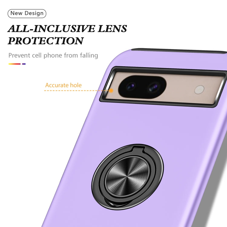 For Google Pixel 8a PC + TPU Magnetic Phone Case with Invisible Ring Holder