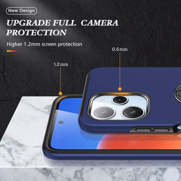 For Redmi 12 4G PC + TPU Magnetic Phone Case with Invisible Ring Holder