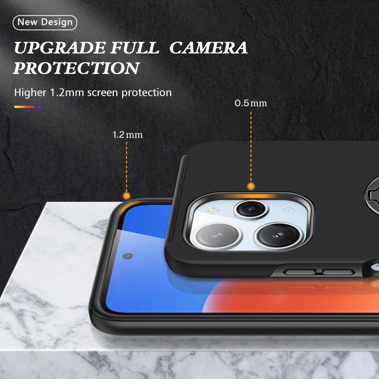 For Redmi 12 4G PC + TPU Magnetic Phone Case with Invisible Ring Holder