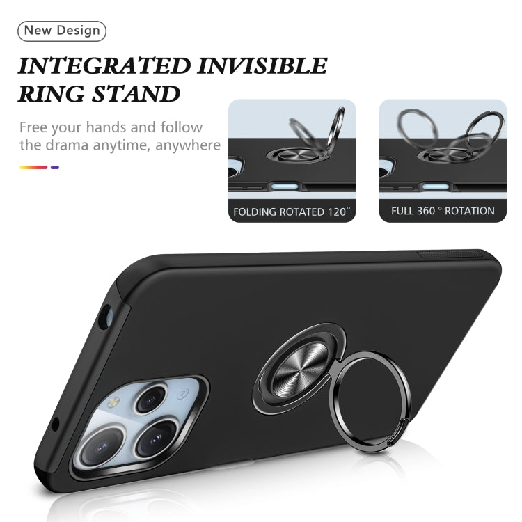 For Redmi 12 4G PC + TPU Magnetic Phone Case with Invisible Ring Holder