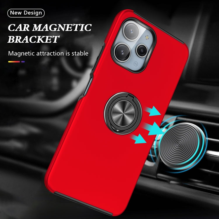 For Redmi 12 4G PC + TPU Magnetic Phone Case with Invisible Ring Holder