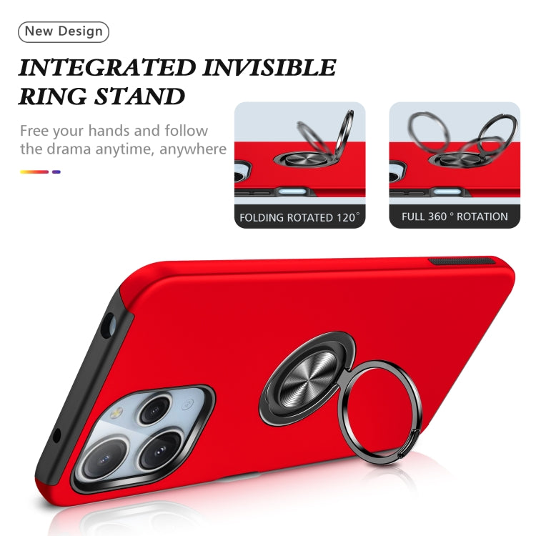 For Redmi 12 4G PC + TPU Magnetic Phone Case with Invisible Ring Holder