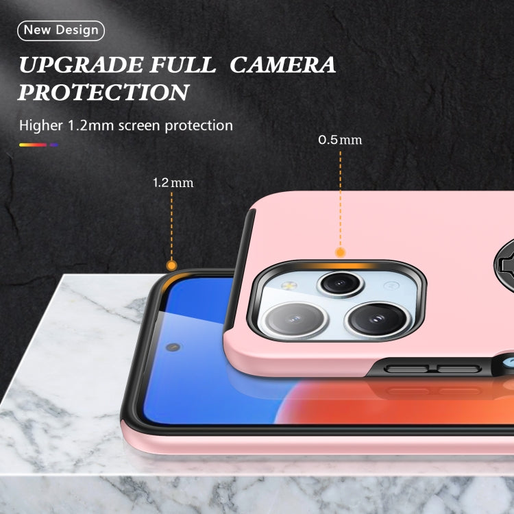 For Redmi 12 4G PC + TPU Magnetic Phone Case with Invisible Ring Holder