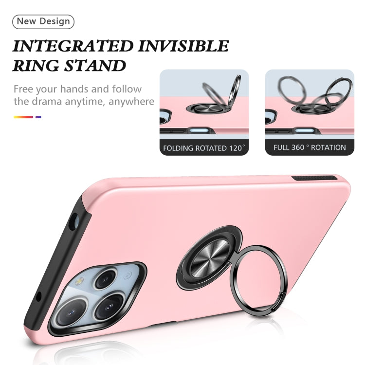 For Redmi 12 4G PC + TPU Magnetic Phone Case with Invisible Ring Holder