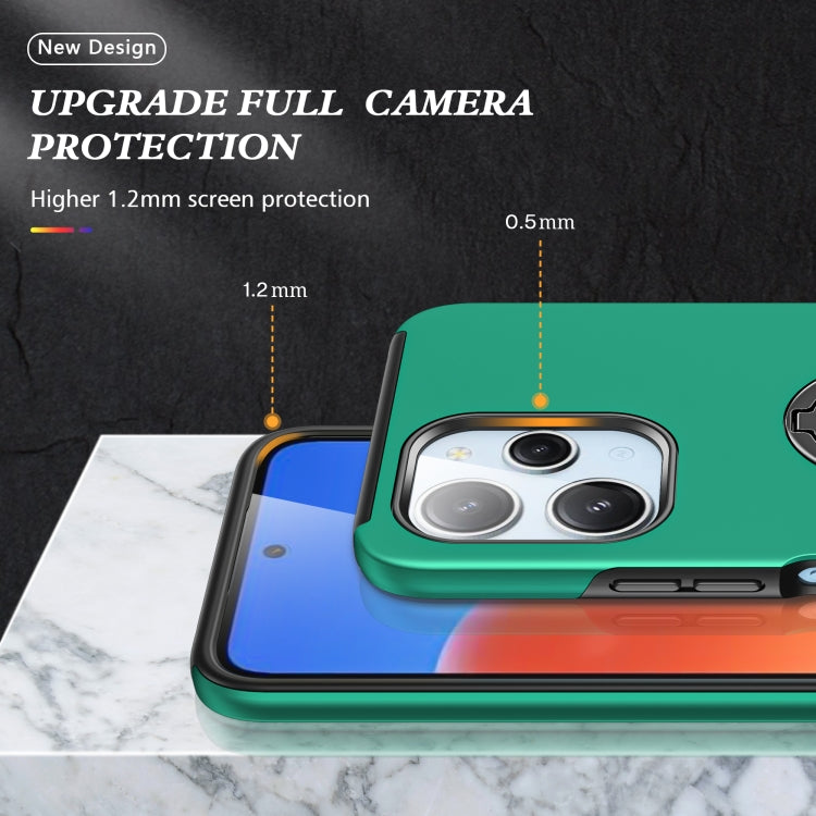 For Redmi 12 4G PC + TPU Magnetic Phone Case with Invisible Ring Holder