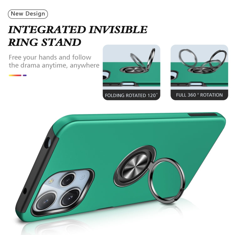 For Redmi 12 4G PC + TPU Magnetic Phone Case with Invisible Ring Holder