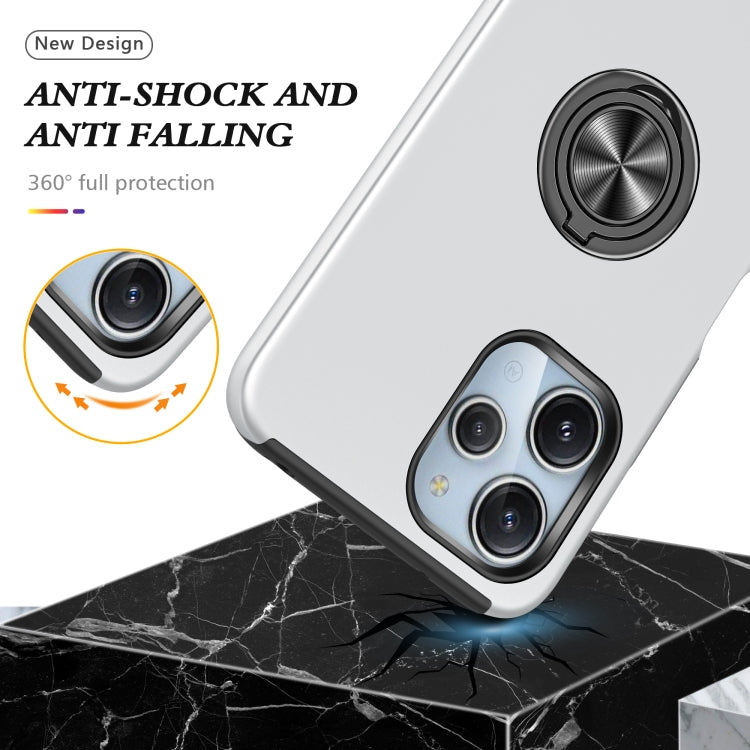 For Redmi 12 4G PC + TPU Magnetic Phone Case with Invisible Ring Holder