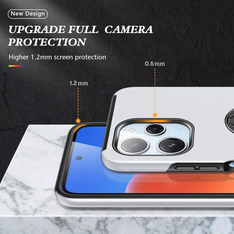 For Redmi 12 4G PC + TPU Magnetic Phone Case with Invisible Ring Holder