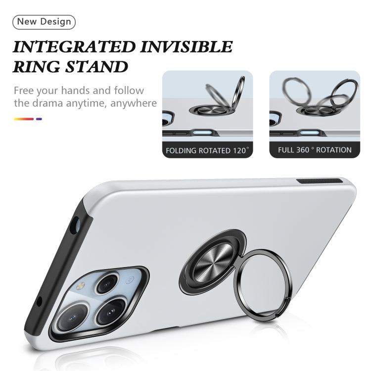 For Redmi 12 4G PC + TPU Magnetic Phone Case with Invisible Ring Holder