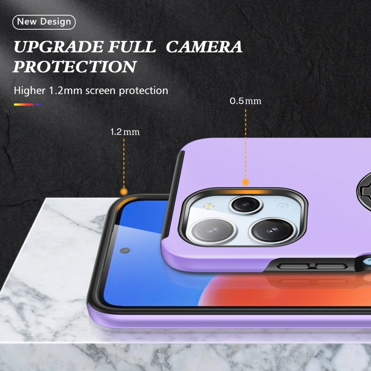 For Redmi 12 4G PC + TPU Magnetic Phone Case with Invisible Ring Holder