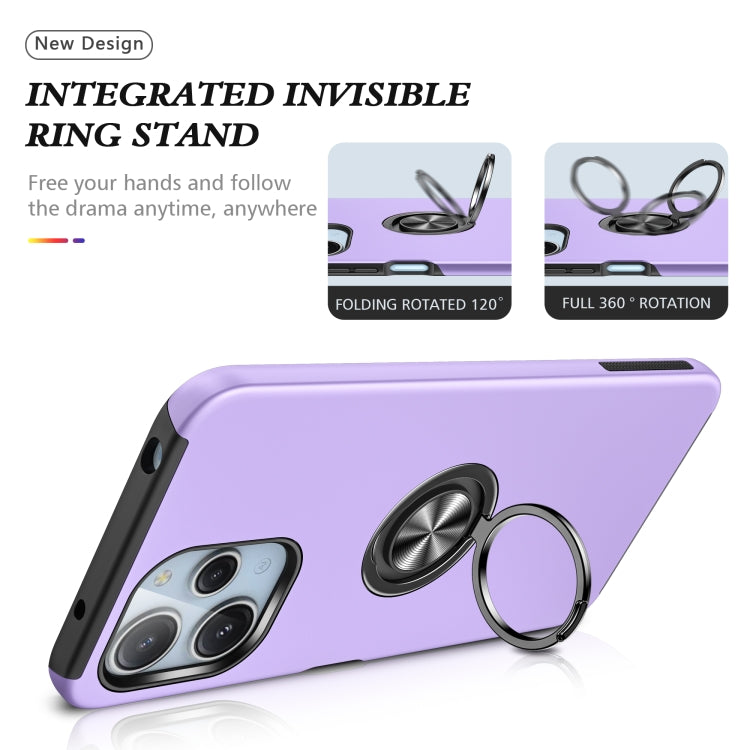 For Redmi 12 4G PC + TPU Magnetic Phone Case with Invisible Ring Holder
