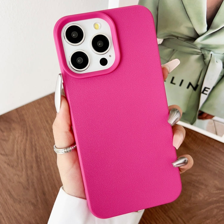 For iPhone 16 Pro Leather Texture TPU Full Coverage Phone Case