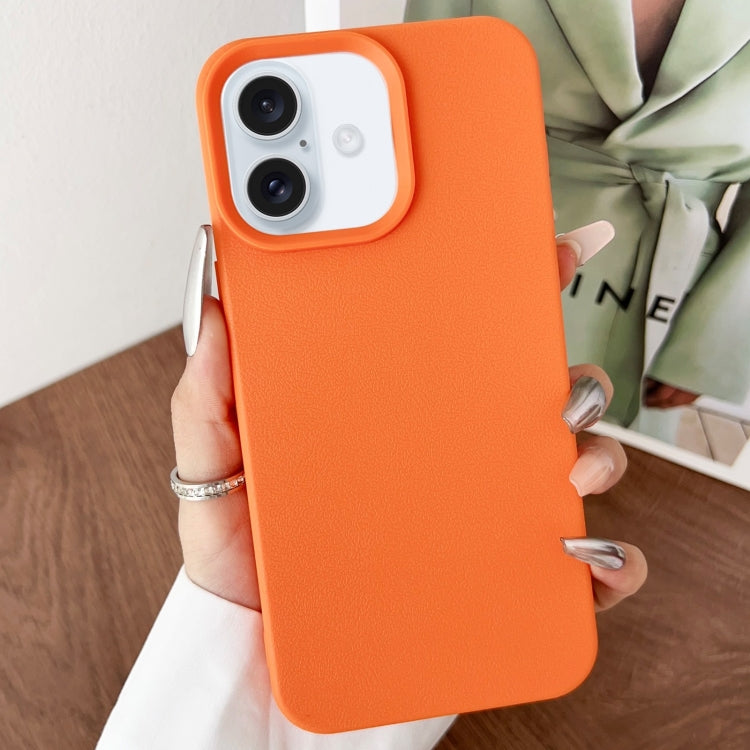 For iPhone 16 Leather Texture TPU Full Coverage Phone Case