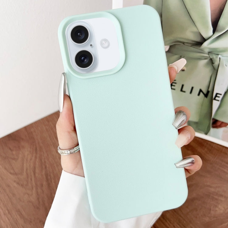 For iPhone 16 Leather Texture TPU Full Coverage Phone Case