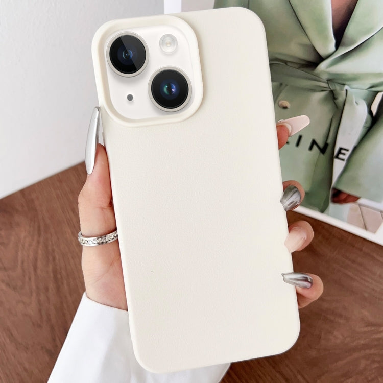 For iPhone 13 Leather Texture TPU Full Coverage Phone Case