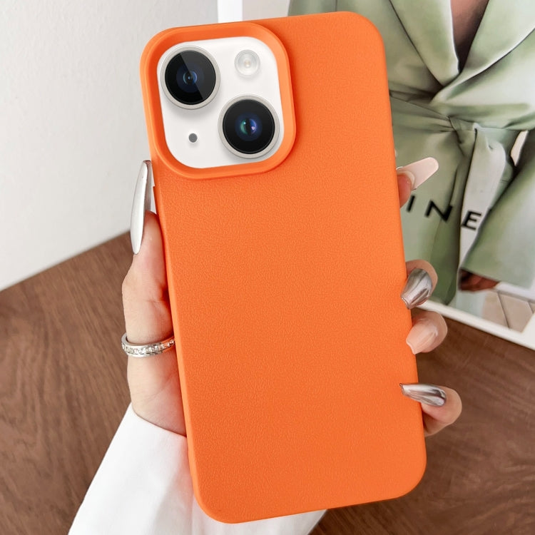 For iPhone 13 Leather Texture TPU Full Coverage Phone Case