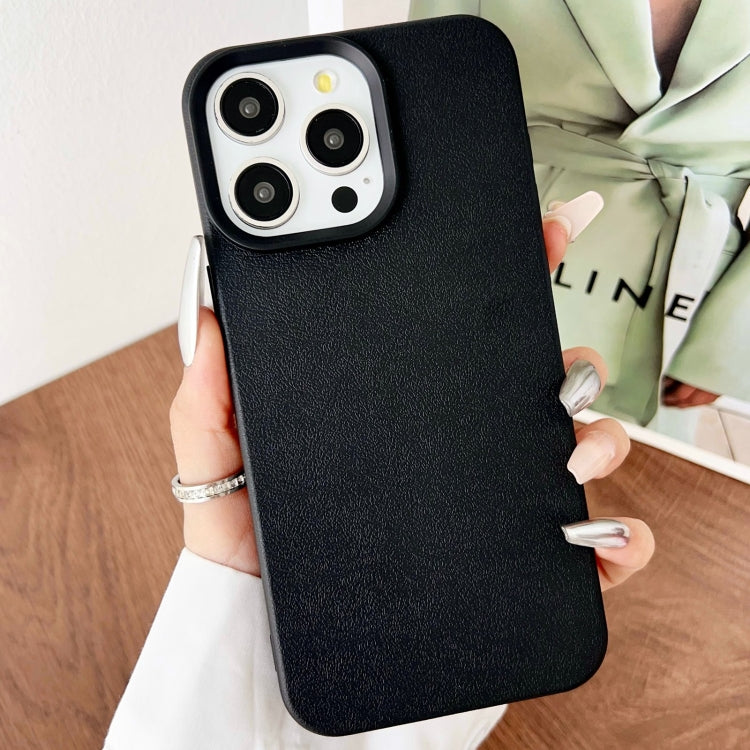 For iPhone 12 Pro Max Leather Texture TPU Full Coverage Phone Case
