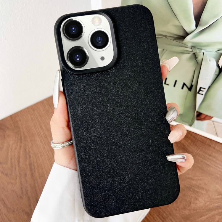 For iPhone 11 Pro Leather Texture TPU Full Coverage Phone Case